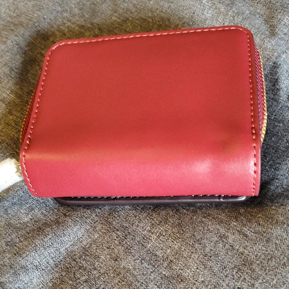 Coach Red and Snake Print Leather Wallet NEW with Tags - Picture 3 of 6